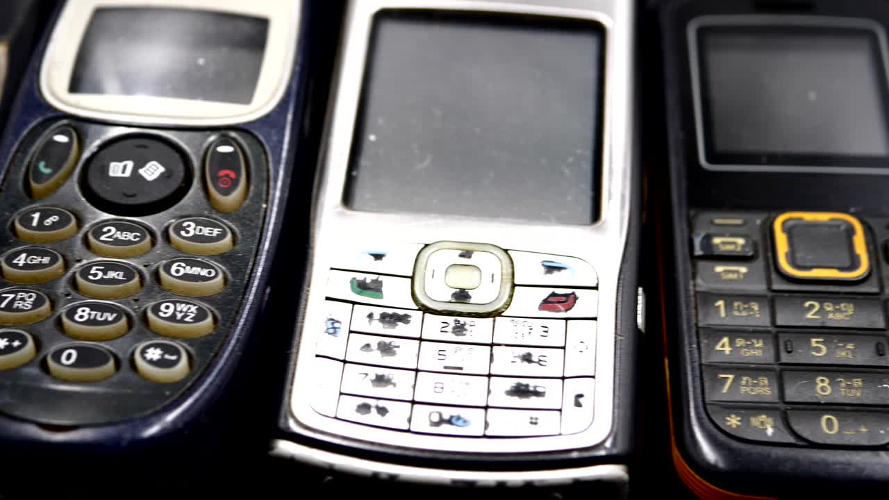 고 구식 드폰의 클로즈업