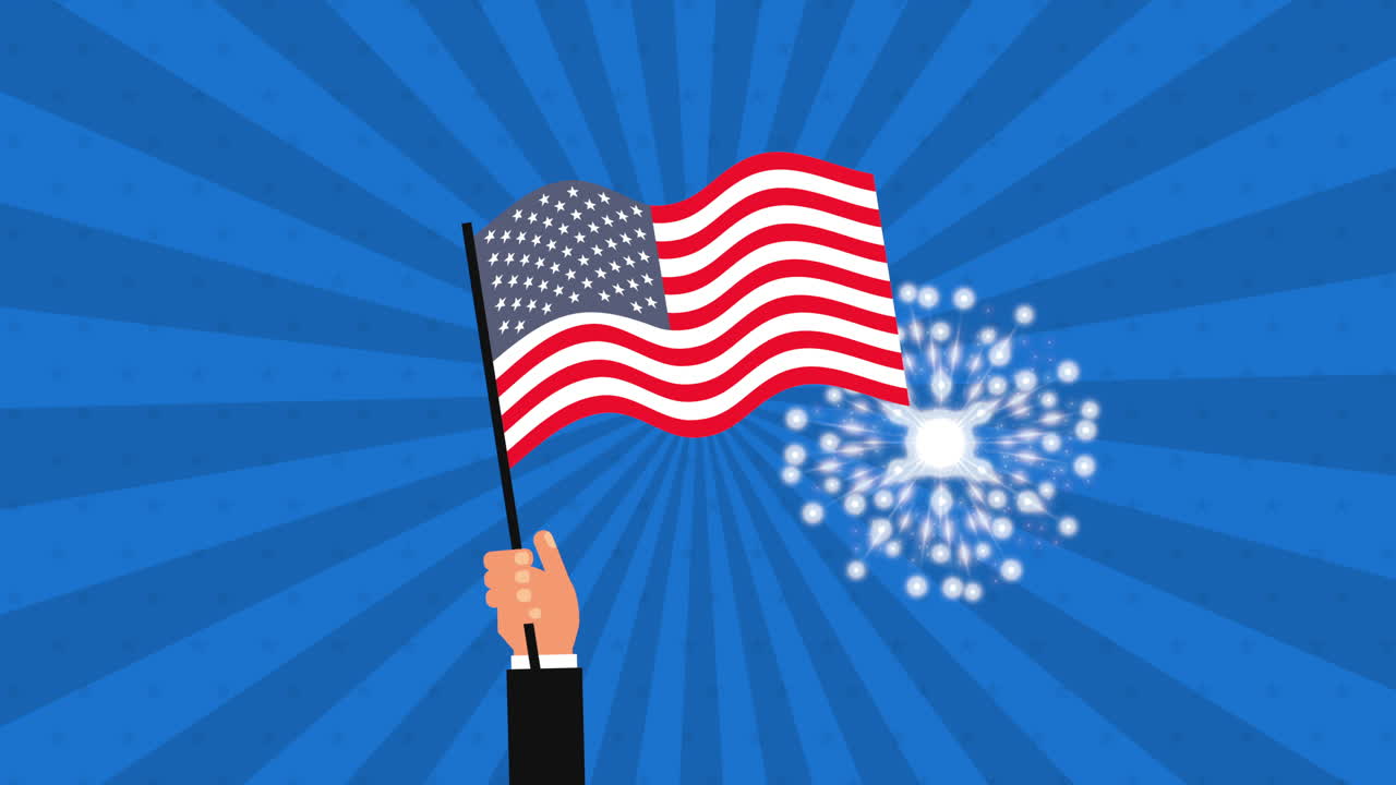 미국 발 애니메이션을 가진 손