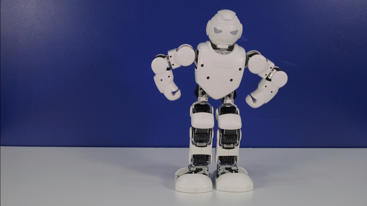 giocattolo robot articolato bianco