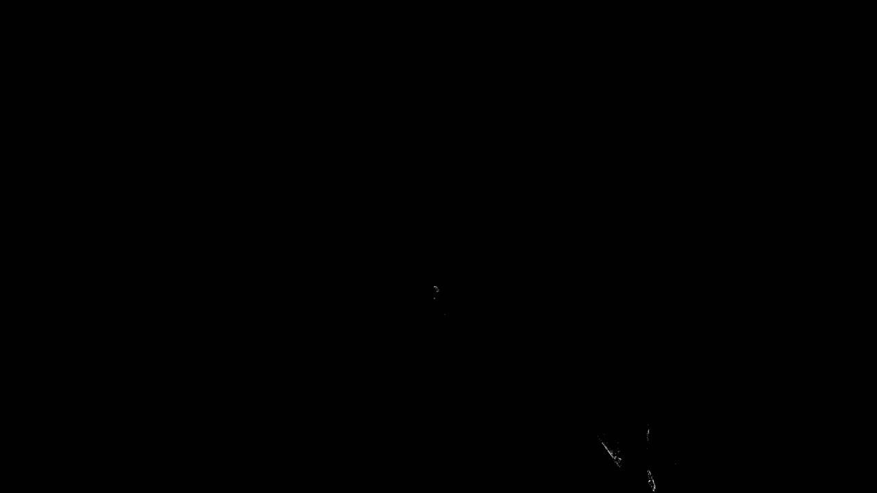 Abstract White Lines and Shapes Moving on Black Background
