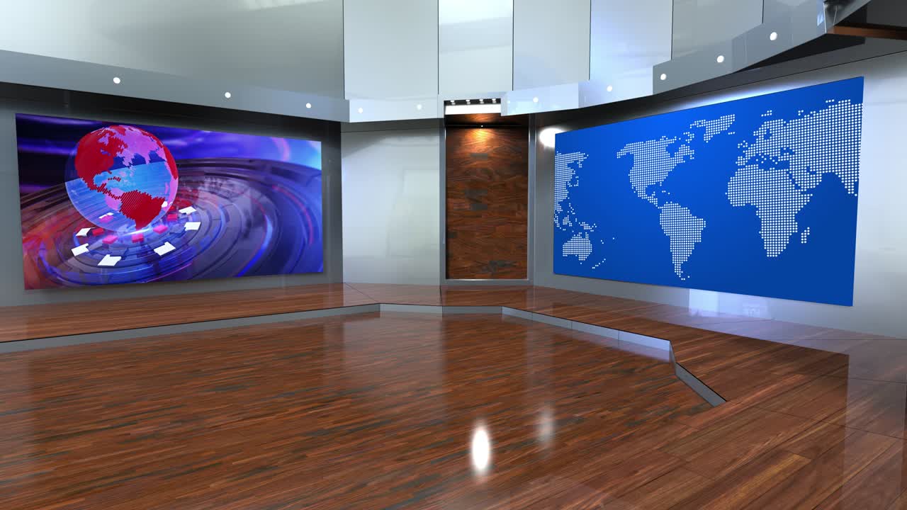 3D 가상 TV 스튜디오 뉴스