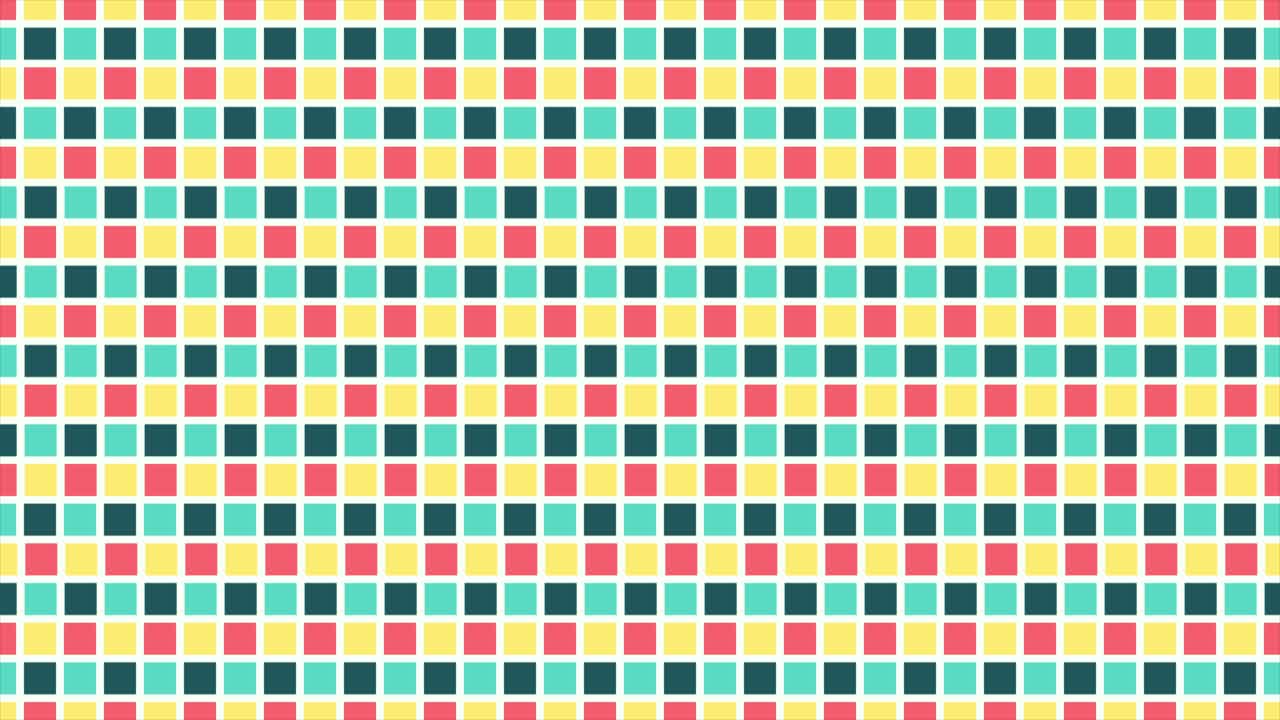 Seamless Looping Colorful Geometric Square Pattern Background