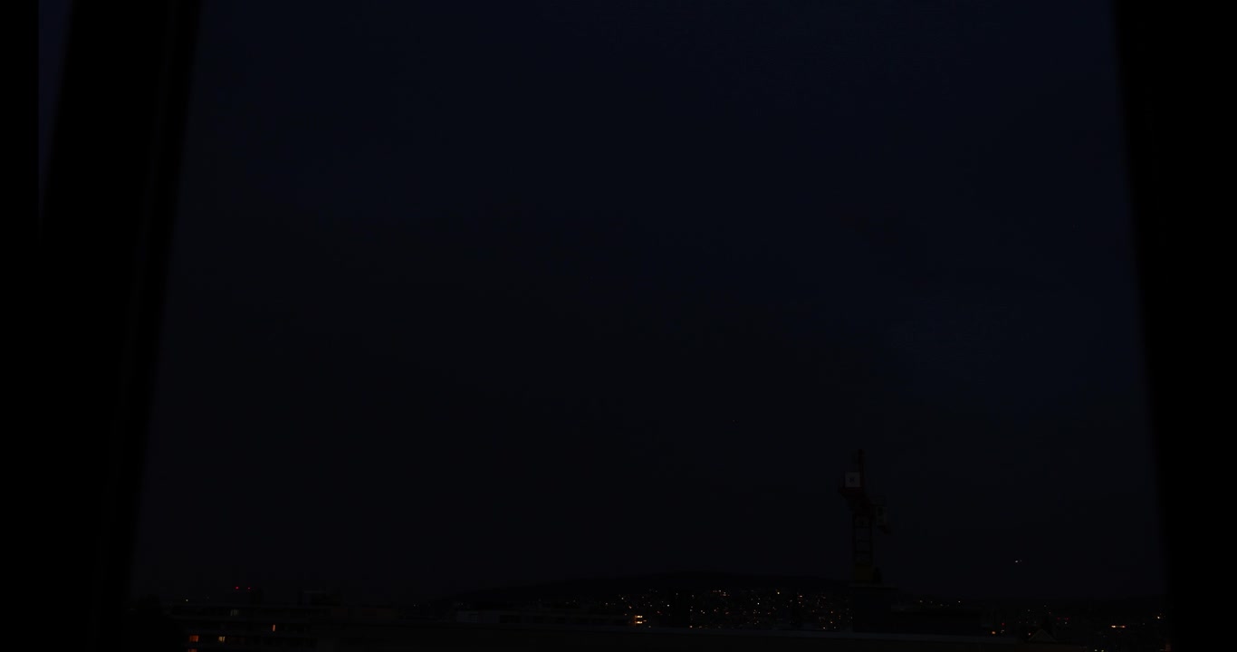 Summer Thunder storm in Zurich at night