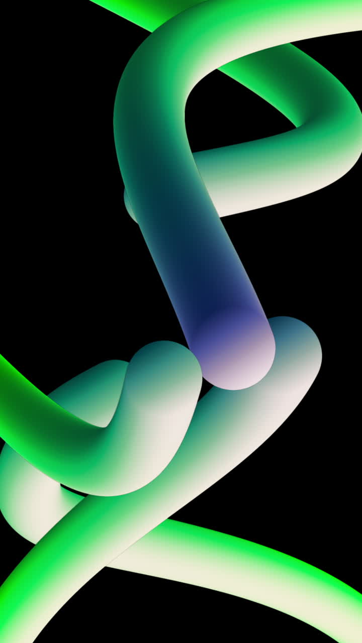 Forme Astratte a Gradiente Fluido in Movimento su Sfondo Nero
