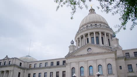 medium, no rack: stormy skies over the mississippi state capitol building. jackson, ms
