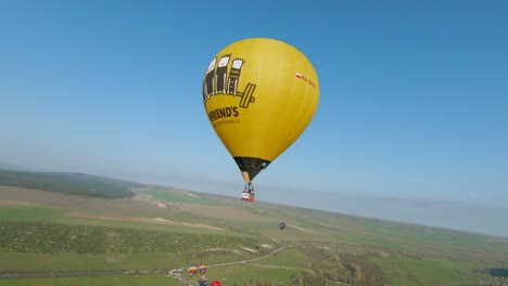 hot air balloon flight over scenic landscape