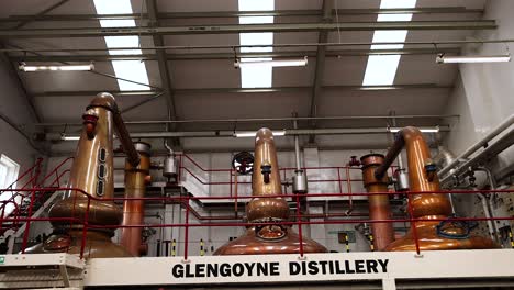 copper stills inside glengoyne distillery, glasgow, scotland