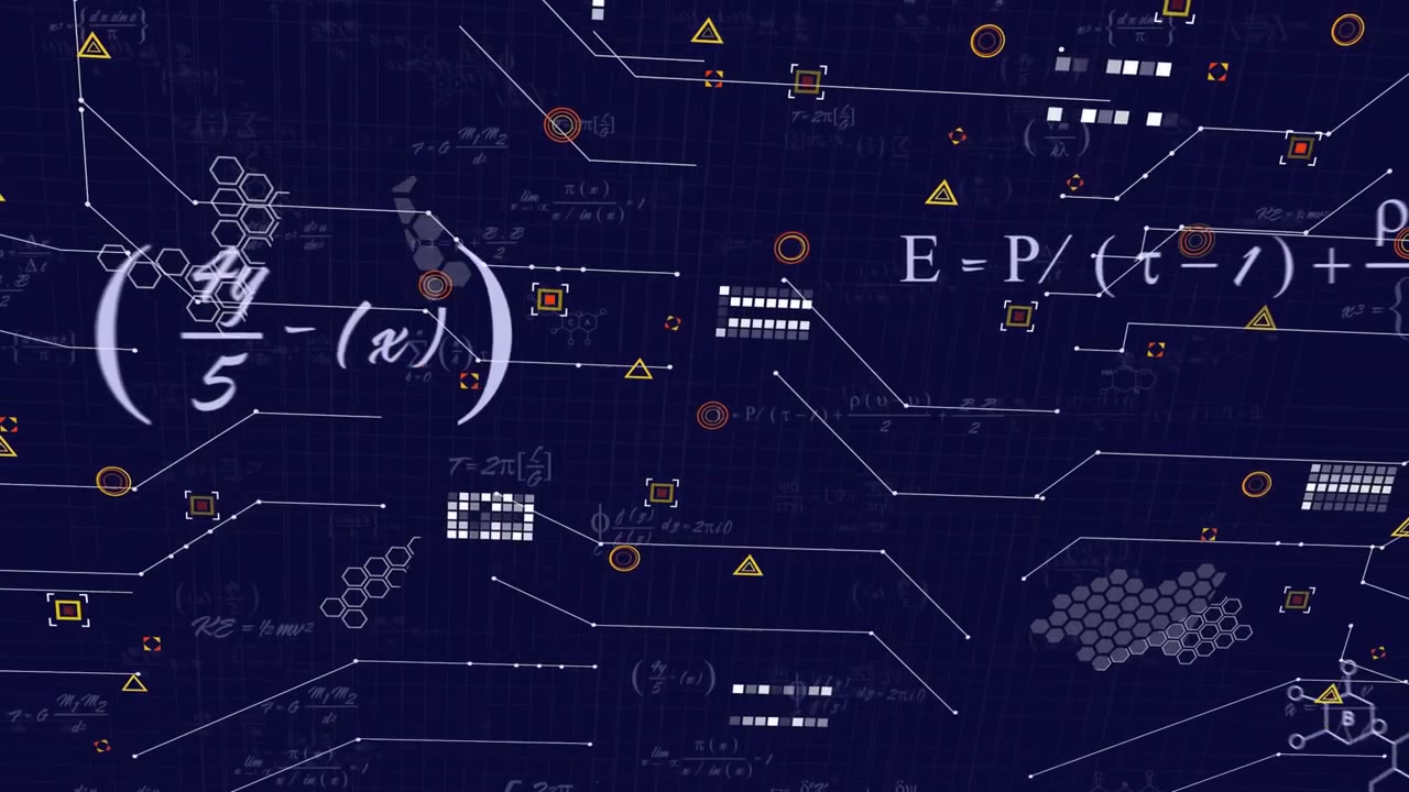Formula derivata che svanisce innesca forme che pulsano ed esagoni che si espandono, illustrando il flusso di dati