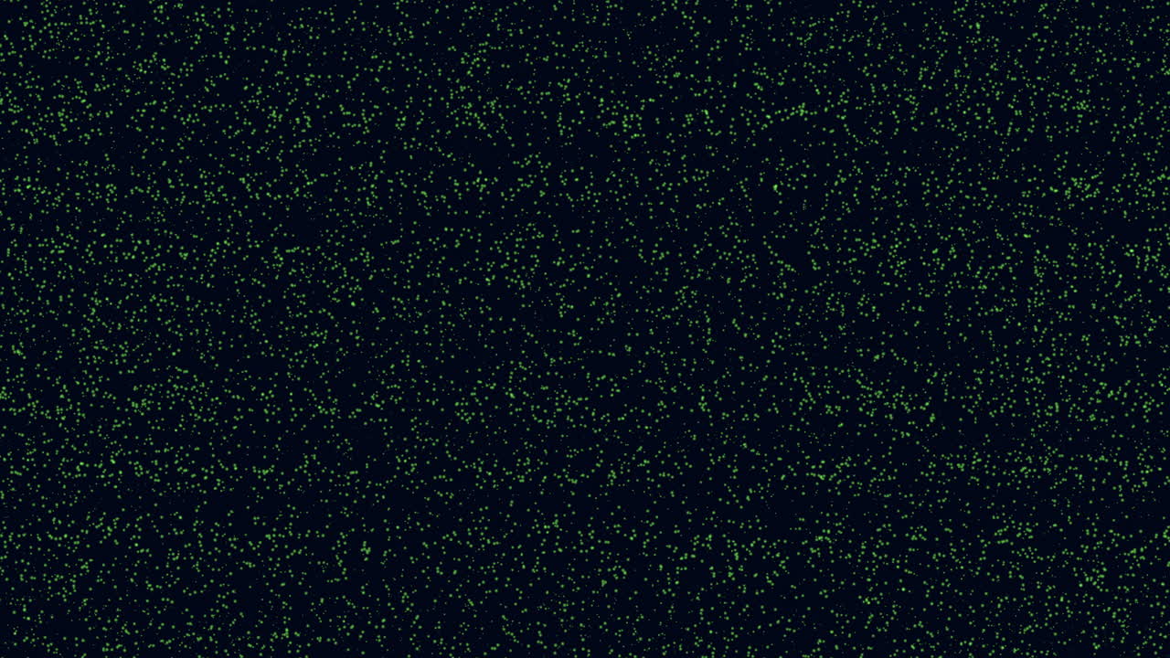 Vibrant green dots on sleek black background