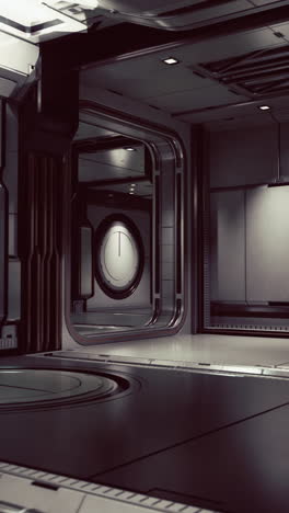 futuristic spaceship interior corridor