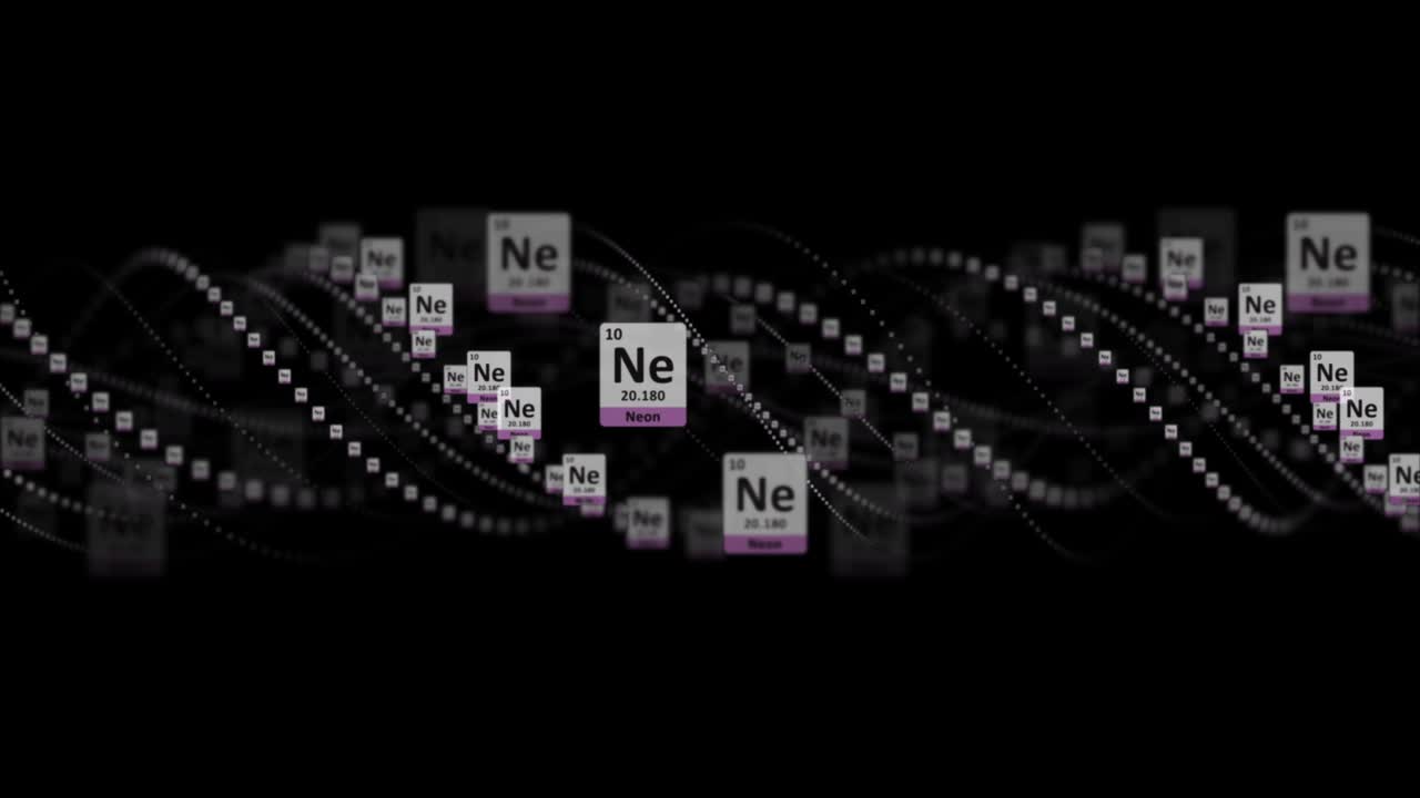 LITHIUM Molecule Symbol, Chemistry Periodic Table, Animation, Background, Rendering, Loop