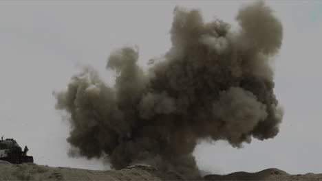 e12, slow motion recorded dust explosion 40-meter height