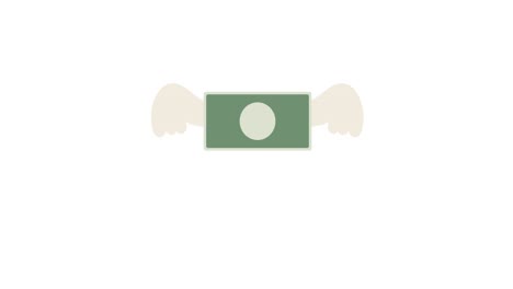an animation of money with feathers flying in the air