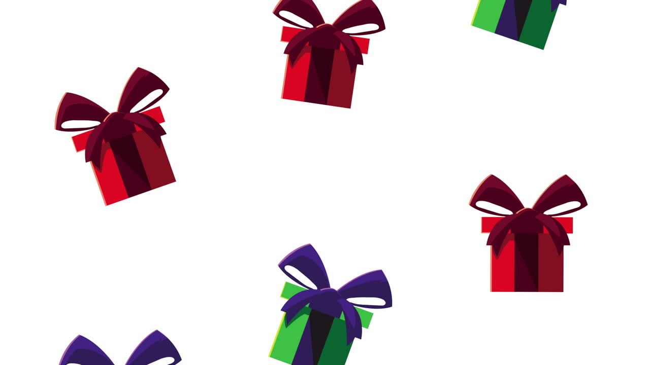 animazione di buon natale con modello di regali