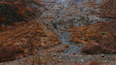 autumn mountain waterfall landscape