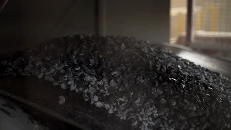 coal pile on conveyor belt