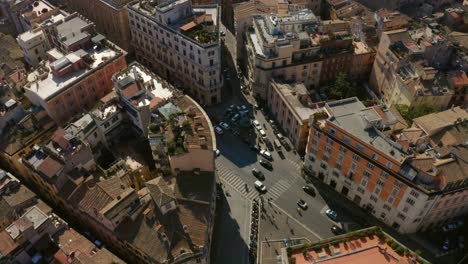 flying over rooftop gardens in rome