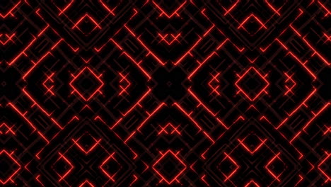 Red Neon Geometric Pattern