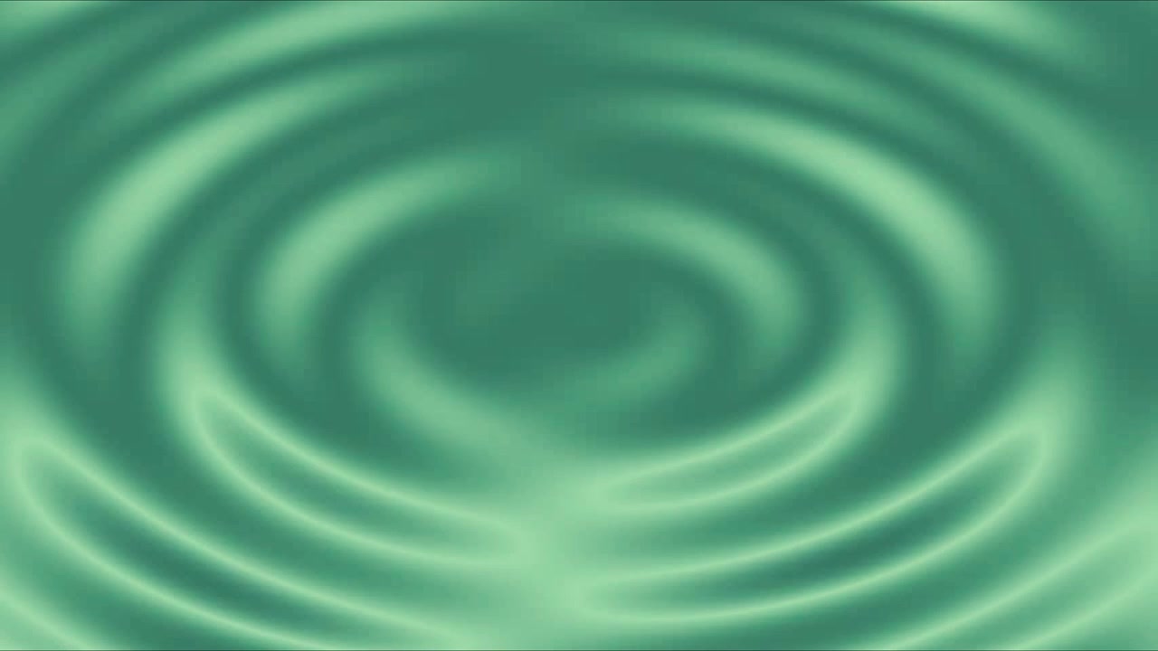 Abstract Green Water Ripples Expanding in Concentric Circles