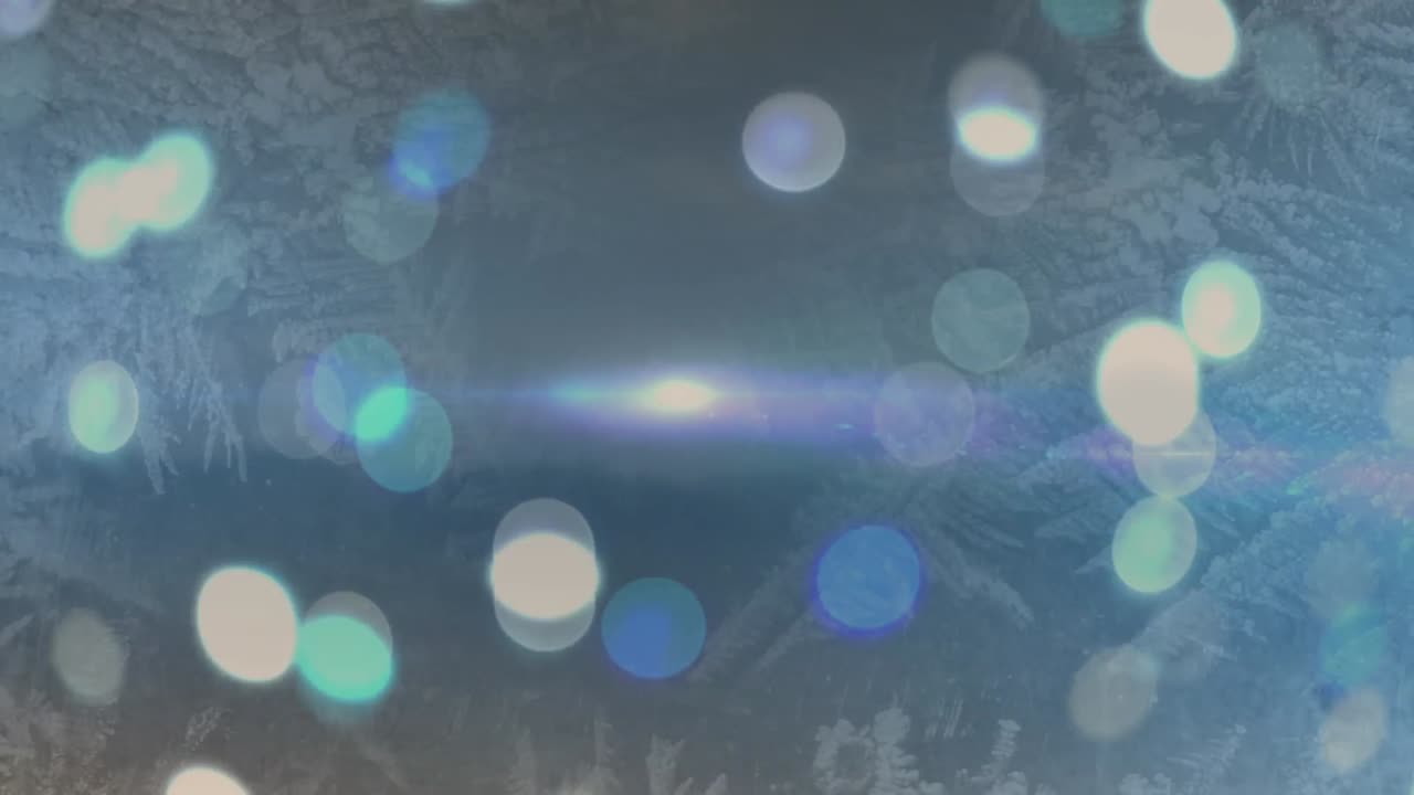 흐릿한 배경에 있는 빛의 반점들의 애니메이션