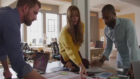 young creative professionals working in a modern office