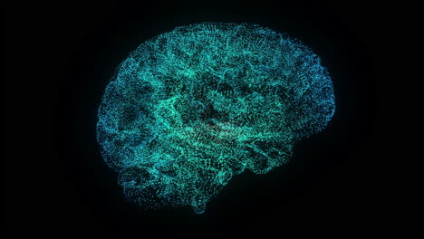 3d brain with hologram effect represented artificial intelligence or machine learning