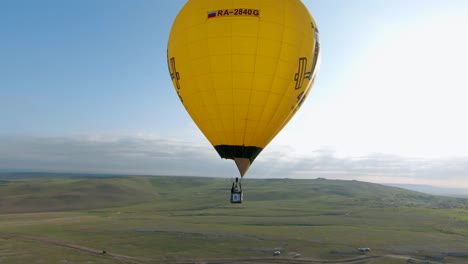 hot air balloon flight over scenic landscape