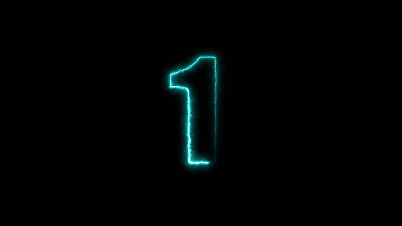 Glowing Blue Number One