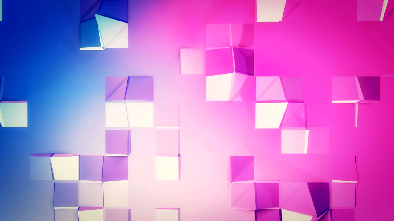 4k limpio bajo poli fondo animado en bucle. animación 3d sin costuras en estilo geométrico moderno con colores de gradiente modernos. fondo creativo simple. colores de gradientes rojos azules, plano 5