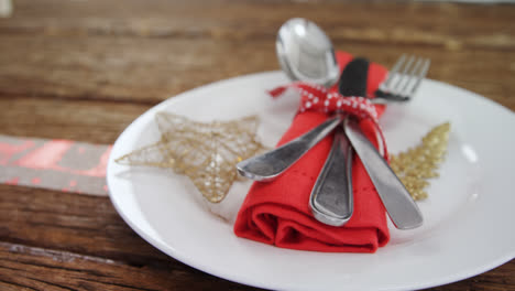 various cutlery on wooden table 4k