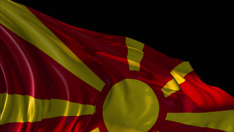 waving macedonian flag