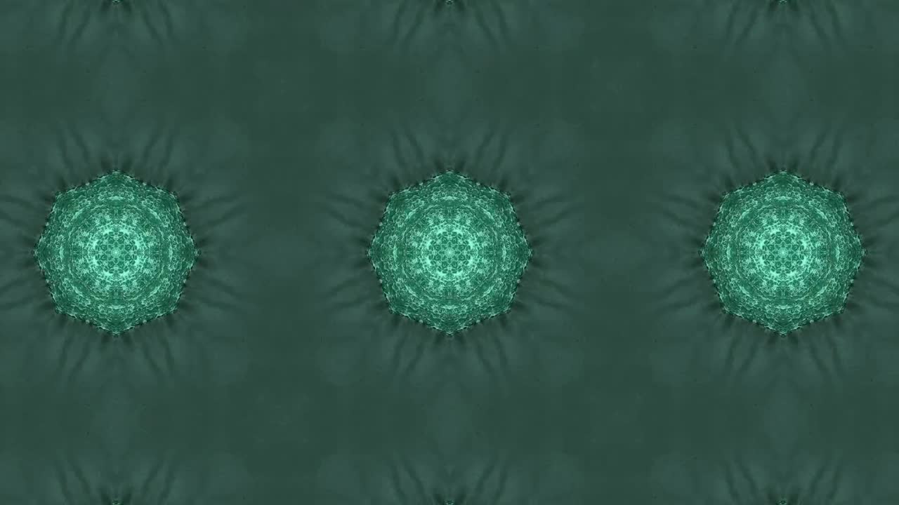 추상적인 네온 장식 배경: 3d 네온 칼레도스코프 또는 만달라