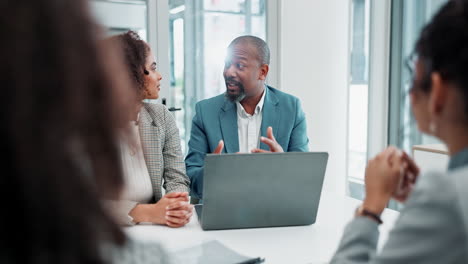 business meeting with diverse team in office