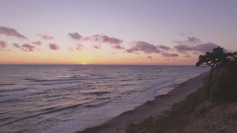 latvian seaside dunes and the baltic sea at sunset-1