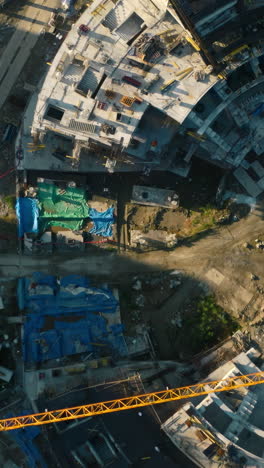 aerial view of a large construction site