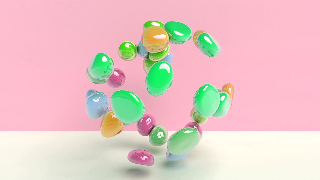 3d 미니멀 모션 디자인: 미래의 기하학, 부드러운 바디