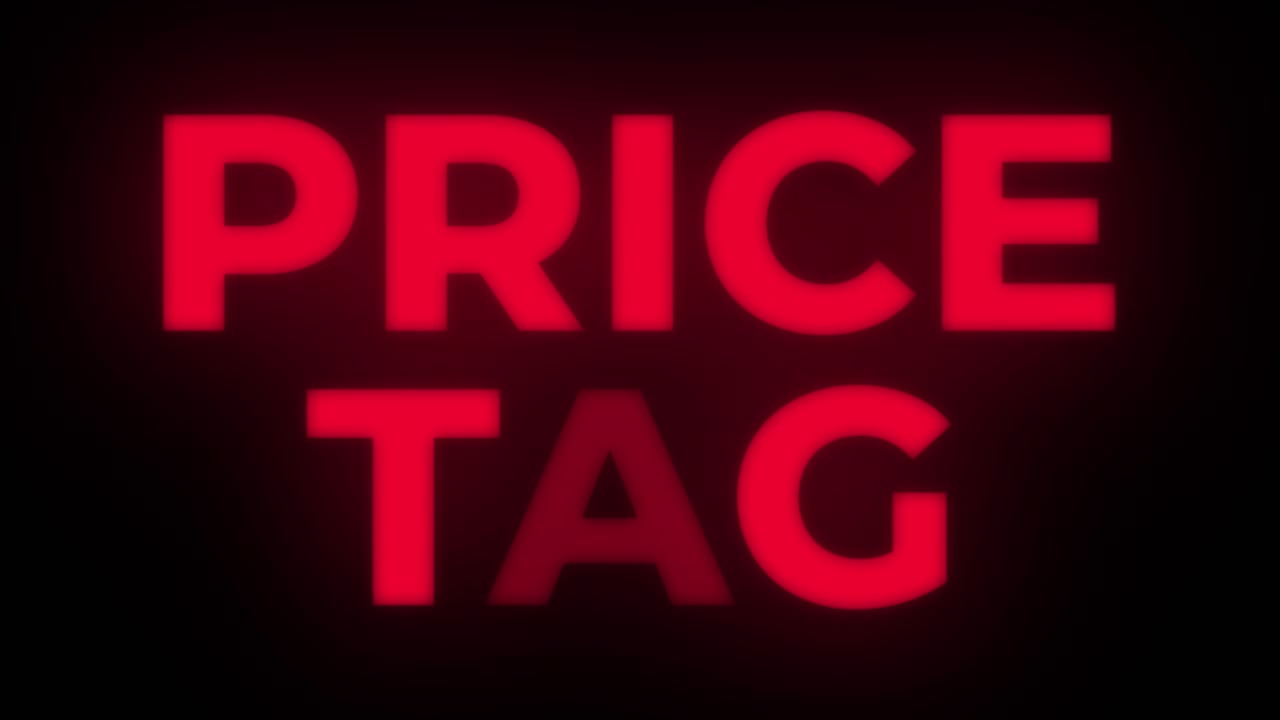 Price Tag Neon Sign