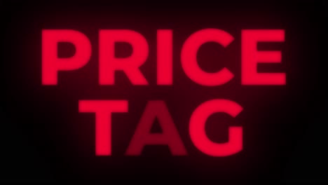 price tag neon sign
