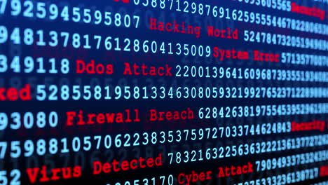 datos binarios digitales, transmisión de código de matriz de animación de bucle de fondo.