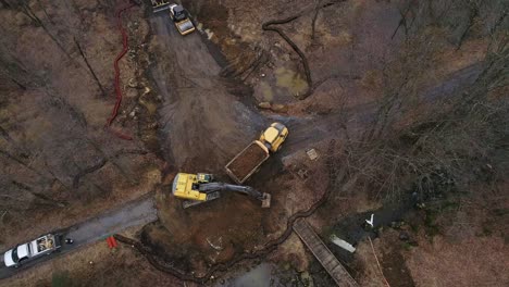 Construcción-De-Zapatas-De-Puentes-Vistas-Por-Un-Dron