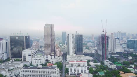 bangkok city skyline aerial view