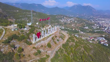 vista aérea de la ciudad de alanya, turquía