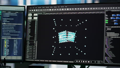 data center computer systems controlling network resources, closeup