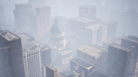 skyscrapers-covered-by-morning-fog