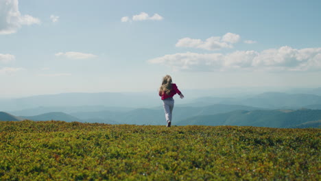 Child Running on Mountaintop