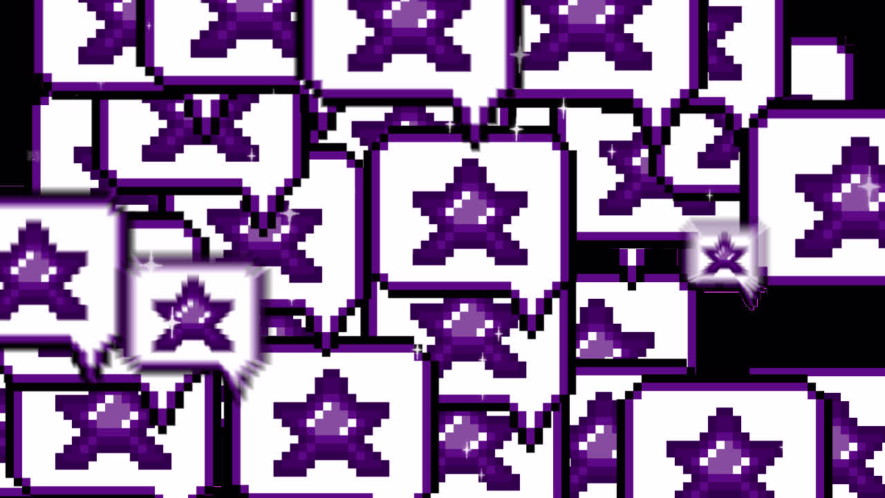 Pixel art pop up speech bubble icon star Transitions. 1080p - 30 fps - Alpha Channel (6).mov