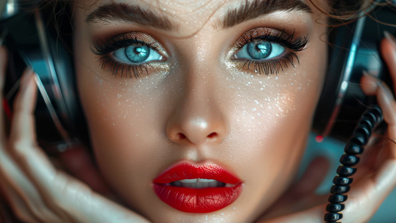 женская технология с vr гарнитурой изготовлена с помощью ai