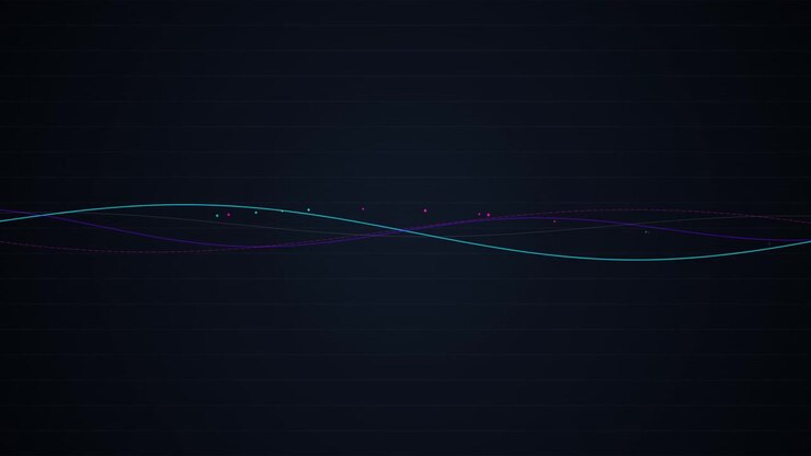 Abstract Motion Background with Glowing Neon Wave Lines