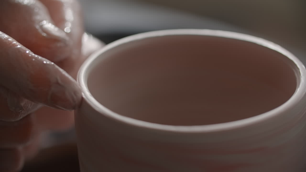 Hand-building a Pink Ceramic Cup