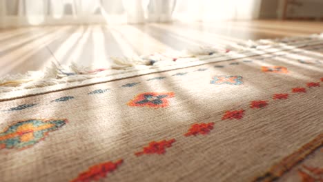 detailed close-up of a decorative rug